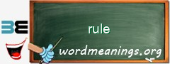 WordMeaning blackboard for rule